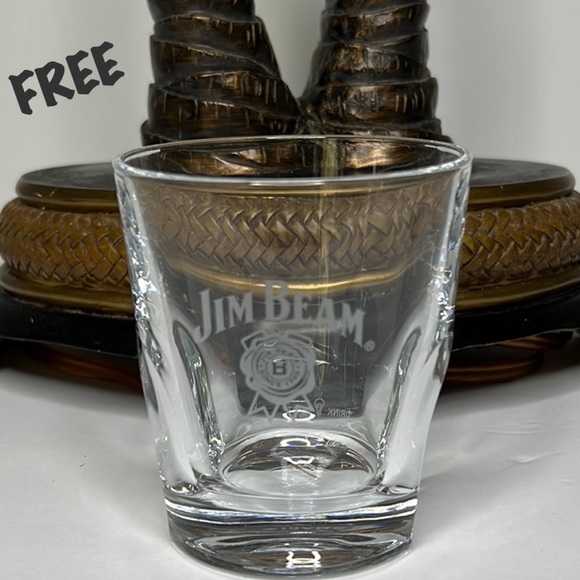 Bundle Free Gift Palm Tree Martini Glass Palm Tree Goblet Glass Wicker Glass - Picture 9 of 12